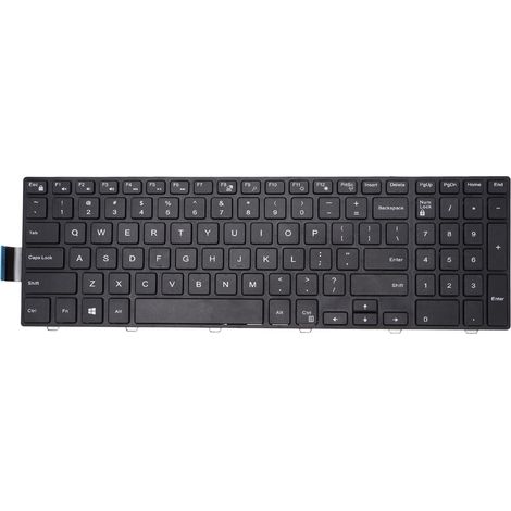 Clavier de Remplacement pour Dell Inspiron 15 3000/15 5000/17‑5000/5547/3542, 101 Touches, Compatible avec PC Portable