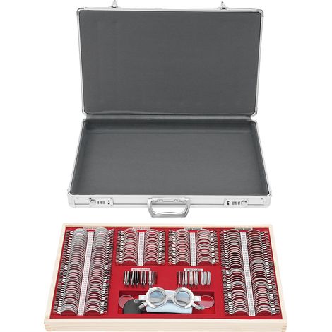 Set di lenti di prova, vetro, metallo, 266 lenti, 57 x 36 x 9,5 cm, 6,6 kg (1/5)