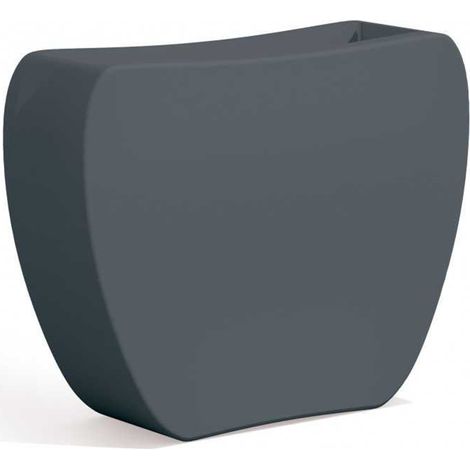 Vaso da giardino in resina doppio verso double face 100x31 cm h 80 mod. Heart colore Grigio (1/5)