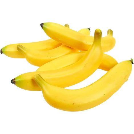 Banana Artificielle - En Mousse Écologique - Pour Décoration Intérieure Cuisine Bureau Magasin - Accessoire Photographie et Peinture - Lot de 6 (1/5)