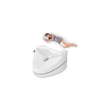 Orthopedic Leg and Knee Pillow – High Resilience Foam, White, 1 Piece, Ergonomic Support for Hips, Legs and Knees