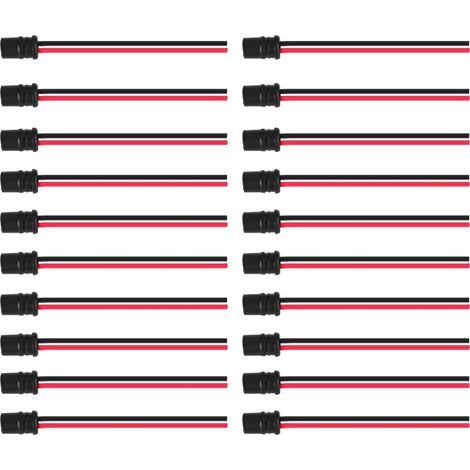 Douilles de lampe LED T10 W5W, faisceau de câbles pré-câblé, adaptateur de prise, douille de lampe en caoutchouc, douille de lampe C avec caoutchouc souple, 20 pièces, adaptées aux voitures, vélos, sc (1/5)