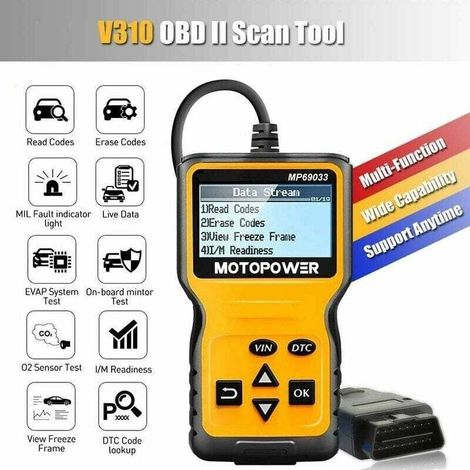 OBD2 Universal-Scanner, Motorfehlercodeleser, CAN-Diagnosegerät für alle OBD-II-Protokolle in Fahrzeugen ab (1/3)