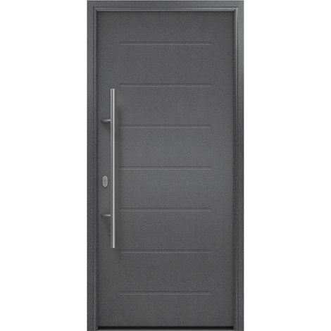 Hörmann Ecostar Haustür "ISOPRO IP 015", anthrazit metallic (CH 703), 110 x 210 cm (B x H), DIN Links
