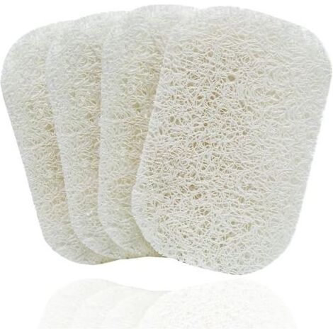 Tampons porte-savon antidérapants, porte-savon auto-drainants, porte-savon pour douche, cuisine, salle de bain, voyage, hôtel, produits de nettoyage (blanc, 4) (1/5)