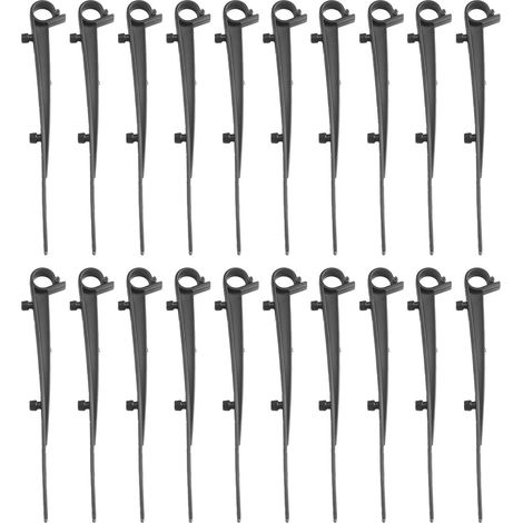 Clips De Fixation Pour Gouttières - Plastique Noir - Compatible Avec Brosses Pare-Feuilles - Installation Facile Sur Gouttières En Aluminium Et PVC - 20 Pièces