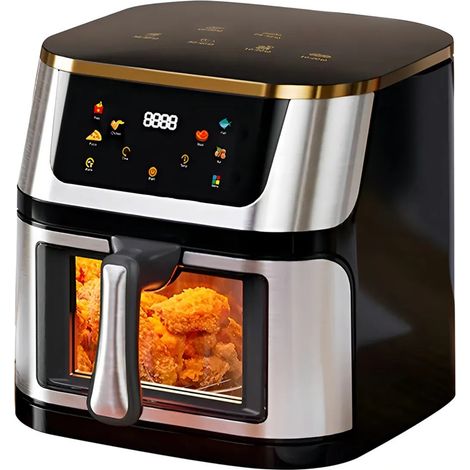 Trade Shop - Freidora De Aire De 10 Litros Cocinando Aceite Saludable Sin Aceite Digital 2800 W Con Ventana -