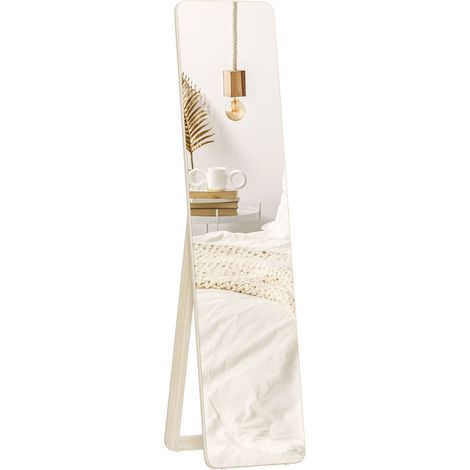 Miroir sur pied et mural rectangulaire, 37L x 43l x 156H cm, bois naturel, pour chambre, gain de place, style scandinave (1/5)