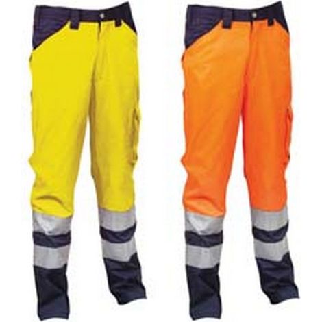 1PZ pantalone encke ad alta visibilita' - tg.s -arancione fluo/navy