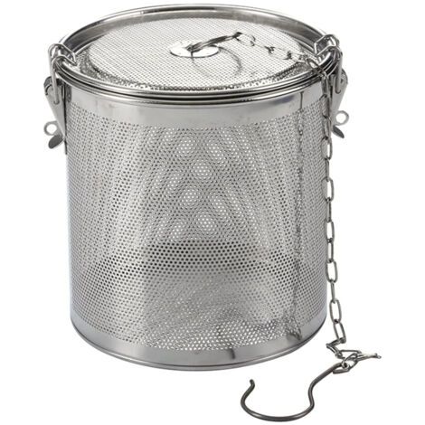 Filtro per caffè in acciaio inox 13 x 13 cm - Cestello filtrante multifunzionale utilizzabile per filtrare foglie di tè, brodo e condimenti, ideale per cucine domestiche e professionali. (1/5)
