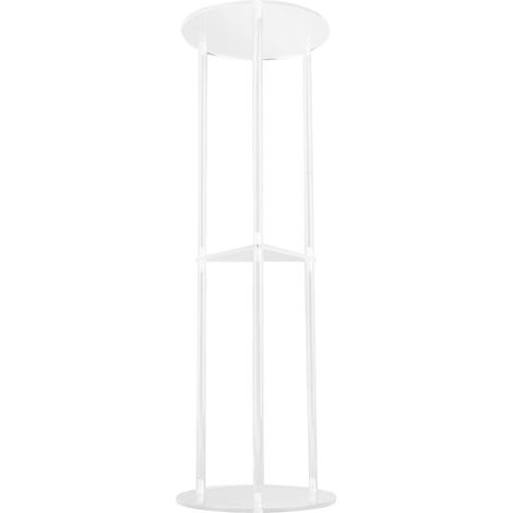 Table d'appoint ronde en acrylique transparent à 3 niveaux, design moderne et stable pour salon ou chambre, 20x60cm (1/5)