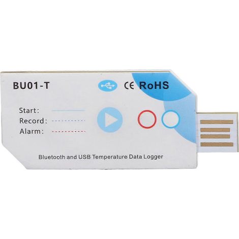 USB-Temperatur- und Feuchtigkeitsdatenlogger BT 32000 Messpunkte, 120 Tage Speicherdauer, PDF-Bericht, Einweg-Temperatur- und Feuchtigkeitslogger
