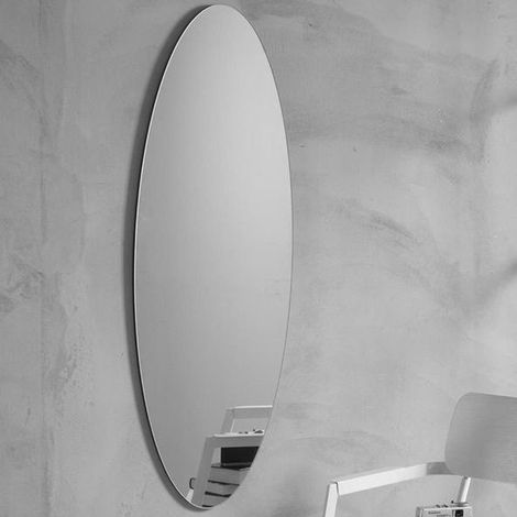 Specchio Bagno 90 x 60 cm - Ovale - Filo Lucido Disponibili (1/2)