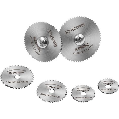 Mini lame de scie circulaire HSS, 8 pièces, outil rotatif pour Dremel coupe-métal, ensemble d'outils électriques (1/4)