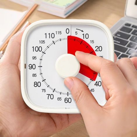 Minuteur visuel de 2 heures avec alarme silencieuse, gestionnaire (1/5)