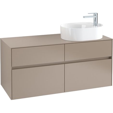 Meuble vasque COLLARO 1200 x 548 x 500 mm, blanc brillant