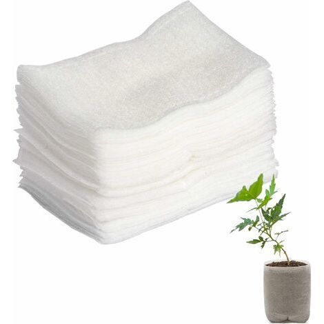 Sacs de Plantation Sacs de Plantation de Jardin Sac de Semis Biodegradable Sacs de Croissance d'élevage 810cm 200Pcs Blanc (1/5)