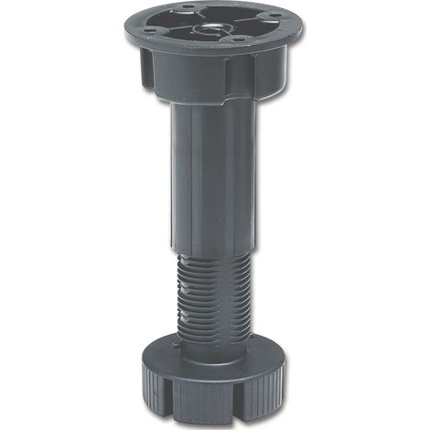 Abstützfuß für Mittelsteg, H verstellbar 150-200, Kunststoff schwarz