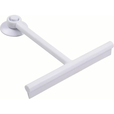 Duschabzieher/Fensterreiniger mit Silikonhalterung, Badezimmerreinigung (weiß) (1/5)