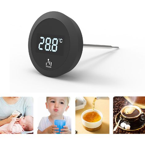 Thermomètre numérique à écran tactile pour bouilloires à café, à lait et à eau étanche à la poussière et à l'eau (IP65) économie d'énergie grâce au rétroéclairage. (1/5)