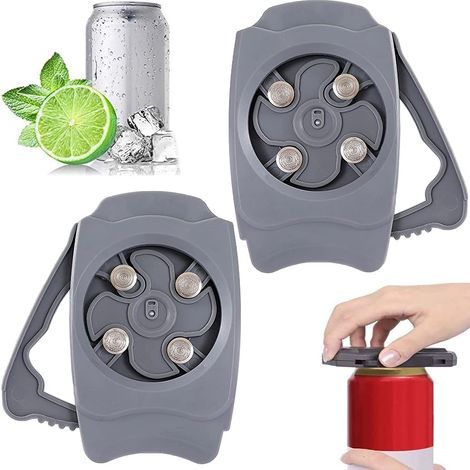 2PCS Ouvre Boite Ouvre Canette Ouvre Bocal Manuel Facile Ouvre Bouteille Multifonctions, ,Cuisine Outil Canettes De Boisson De 8 À 19 Oz (1/5)