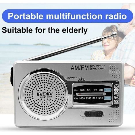 AM FM Radio antenne télescopique bande complète récepteur Radio Portable rétro FM monde lecteur Radio de poche pour aîné (1/4)