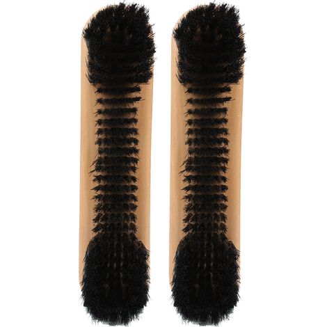 Brosse De Table De Billard - Manche En Bois - Forme Fer À Cheval Pour Coins - 22,7 Cm - 146 G - Lot De 2 (1/5)