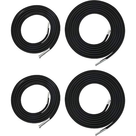 4pcs Elastic Replacement Rope for Deckchair Folding Recliner Textilene Garden Chair, Universal Lace Rope Reinforce for Relax Armchair Sail Canvas 2m and 1.35m (black) (1/5)