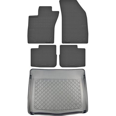Volkswagen Tipo (Tipo 356) Hatchback desde 02.2017 SET - alfombrillas de goma para coche + alfombrilla para maletero (1/5)