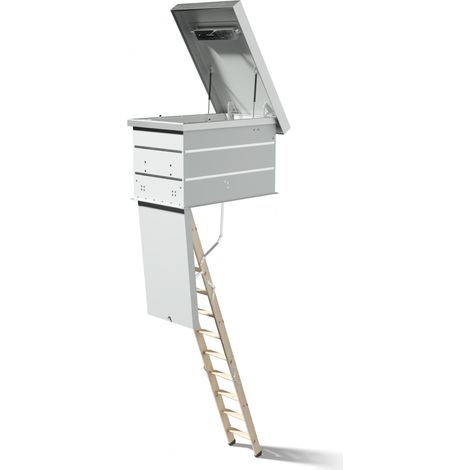 Dolle Flachdachausstieg mit Bodentreppe clickFIX® 3-teilig 140x70cm mit U-Wert 0,49 Konstruktionshöhe 100,9-125cm (1/5)