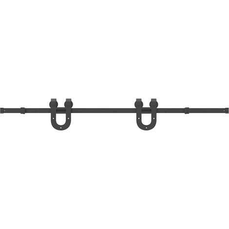 Maison Exclusive - Kit di Binari per Porte Scorrevoli 183 cm Acciaio Nero