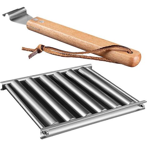 Grill à saucisses portable, rouleau à saucisses pour usage domestique en acier inoxydable