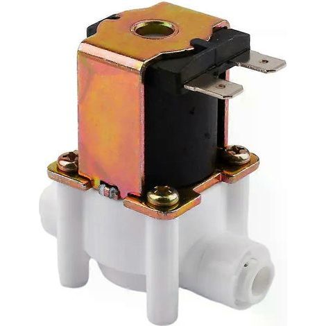 Électrovanne en plastique 1/4" 12 V/24 V pour distributeur magnétique d'eau potable pour machine à laver, interrupteur de contrôle de pression pneumatique 24 V CC