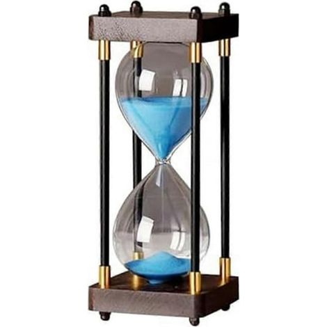 Große 60-Minuten-Sanduhr, blaue Regenbogen-Sanduhr aus Glas, dekorativer 1-Stunden-Timer, Tischstoppuhr (1/5)