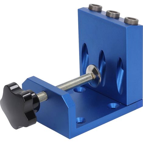 Gabarit de perçage oblique pour trous de poche de 9 mm, guide de perçage, gabarit de positionnement, kit d'outils pour le travail du bois (1/5)