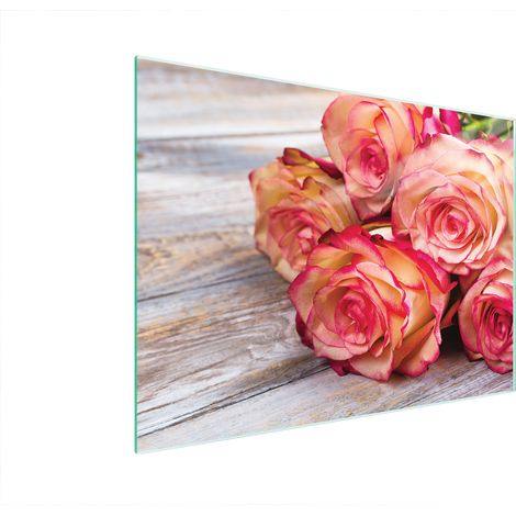 Glasschneidebrett 40x30 Rose (1/5)