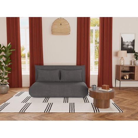 Bestmobilier – Canapé convertible clic-clac 2 places en velours côtelé – Dimensions couchage 140x200cm – Design minimaliste pour petits espaces (1/5)