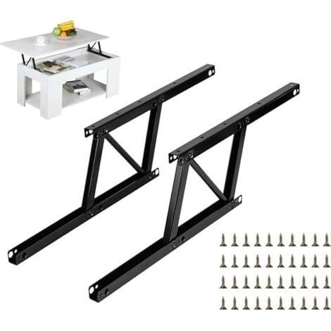 Charnières de levage pour table, charnière à ressort 30 kg avec vis, pour table basse, accessoire de mobilier (1/5)