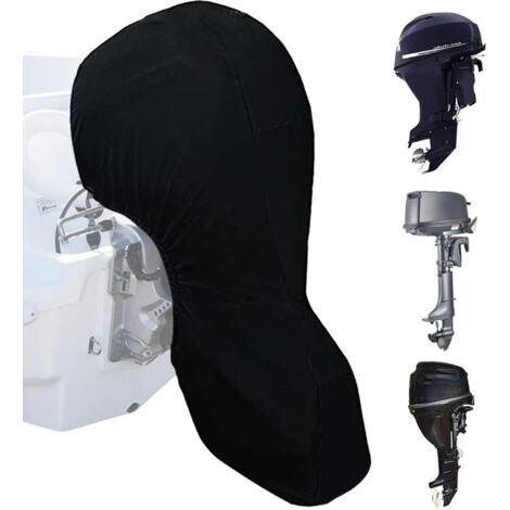 Housse Moteur Bateau, Bache de Protection Moteurs Hors-Bord 420D avec Revêtement UV, Bâche étanche pour Moteur Hors-Bord Exterieur (30-60 PS)-