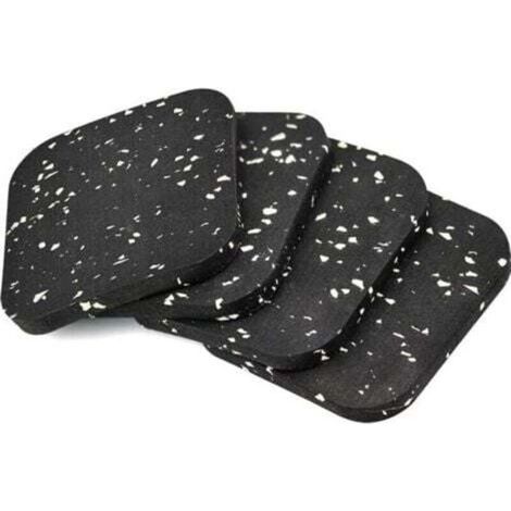 4 Pièces Antiderapant Patin en Caoutchouc 110x110x10mm Tampon Caoutchouc Patins Antidérapants Meuble pour Meubles lit Machine à Laver et sèche-Linge (1/4)