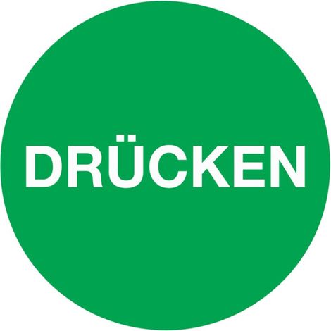 Türaufkleber D. 50 mmLxB Drücken Folie selbstklebend (1/2)