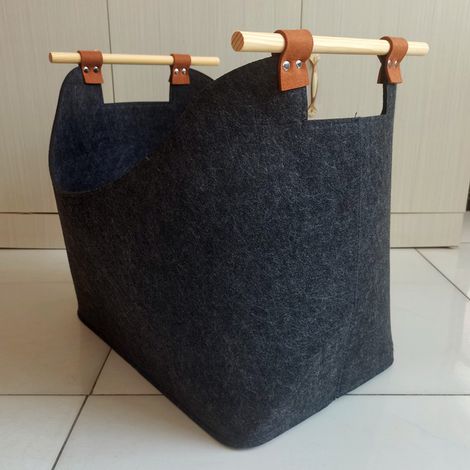 Maison Sac Range-Bois Cheminée, Bois de Cheminée, 45x30x40cm, Range-bois Cheminée, Chauffage, Sac à Bois (1/5)