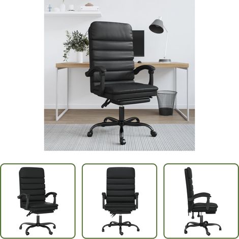 Massage-Bürostuhl -  Bürostuhl mit Massagefunktion Schwarz Kunstleder