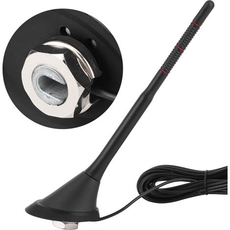 Antenne DAB+ FM amplifiée active pour voiture, fixation sur toit, étanche, universelle 12V, radio numérique extérieure, aérien auto (1/5)