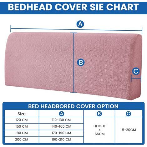 Copritestiera, 150 cm, morbido ed elasticizzato, antipolvere, moderno, sfoderabile e lavabile, rosa. (1/4)