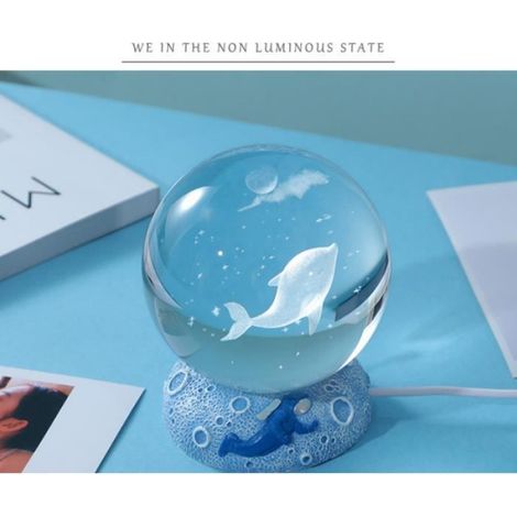Veilleuses Version Astronaute 8CM Boule de Cristal Usb puissance Lampe Nuit (1/3)