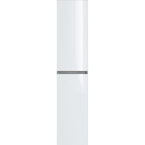 Pegane – Colonne de salle de bain en mélamine béton blanc – Dimensions 30 x 27 x 140 cm – 2 espaces de rangement – Fabrication européenne (1/4)