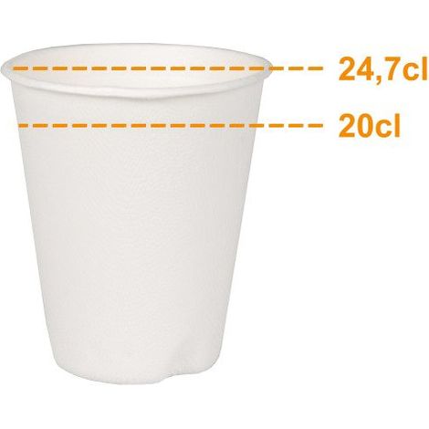 Gobelets en sucre de canne - 20 cl - Lot de 80 - Maxiburo (1/2)