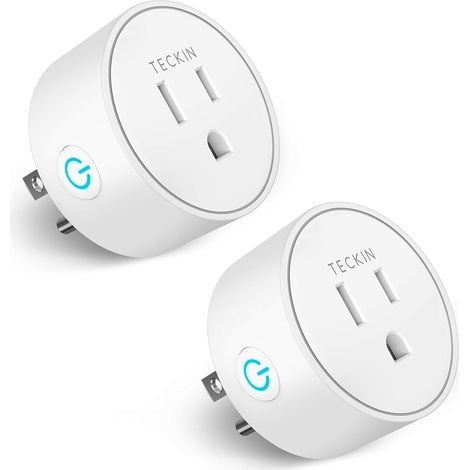 Prise Connectée WiFi - Mesure Tension Électrique - Compatible Alexa Google Home - Contrôle App Téléphone - Minuterie Intégrée - Sans Hub - 2 Pièces (1/5)