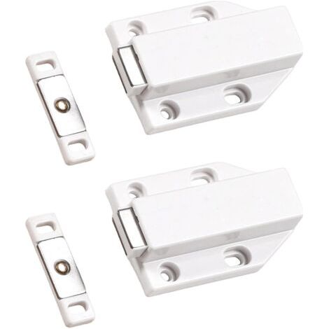 SABIR Lot de 2 loquets de placard à pousser pour ouvrir les armoires - Pour cuisine et placard - Utilisation quotidienne (1/5)